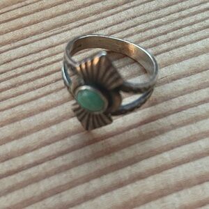 Vintage bell trading Company, Sterling, silver turquoise ring size 4